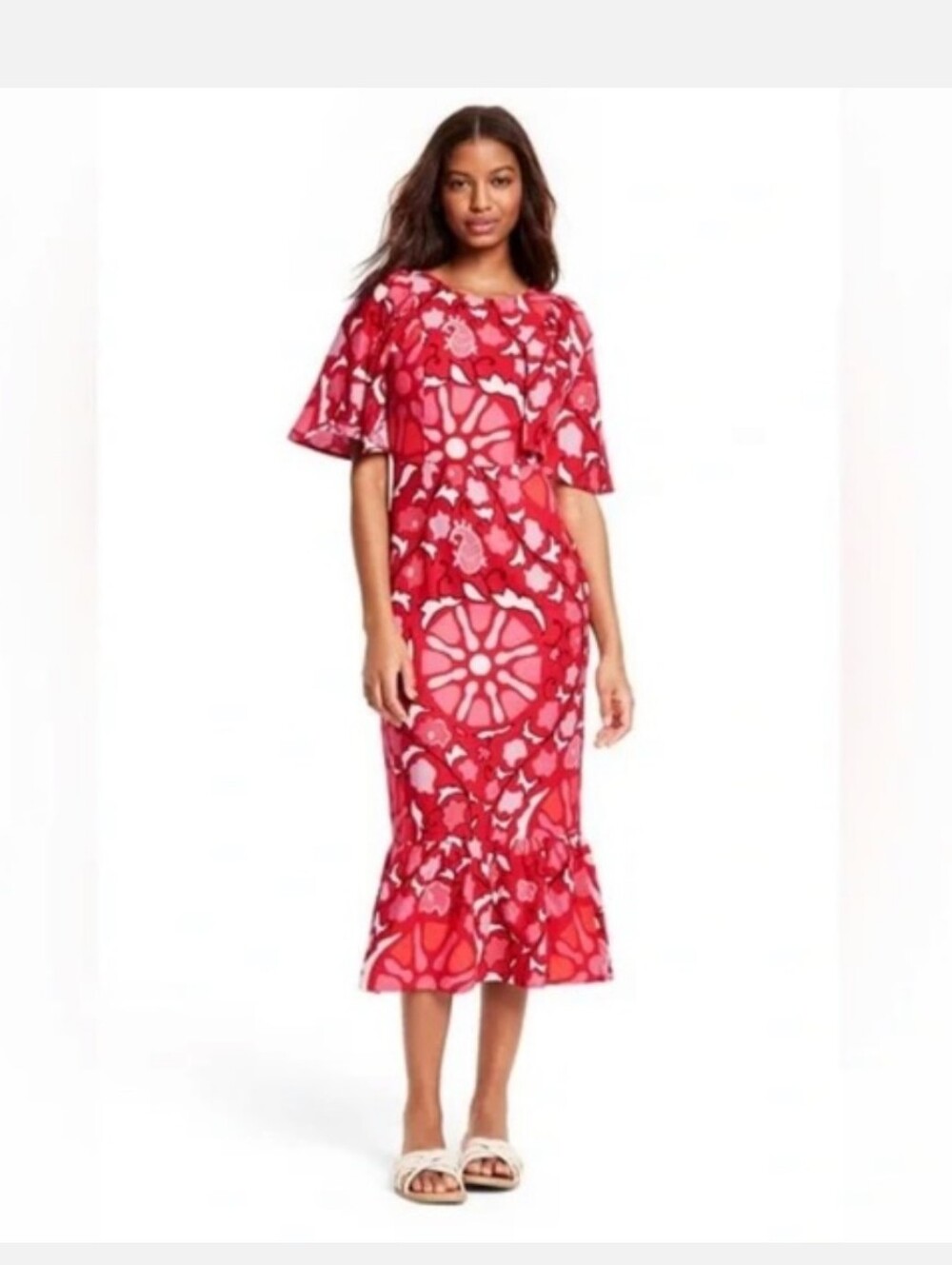Farm Rio Red Midi Dress
